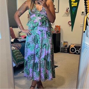 Tropical Print Dress